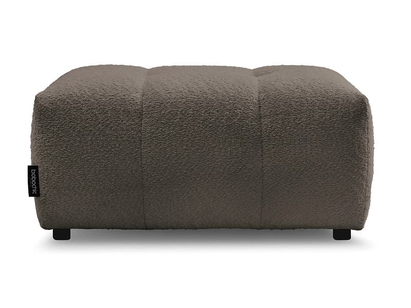 Hocker BOBOCHIC ROXELANE 52x96x46cm boucle-stoff rotbraun