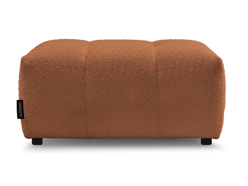 Hocker BOBOCHIC ROXELANE 52x96x46cm boucle-stoff orange