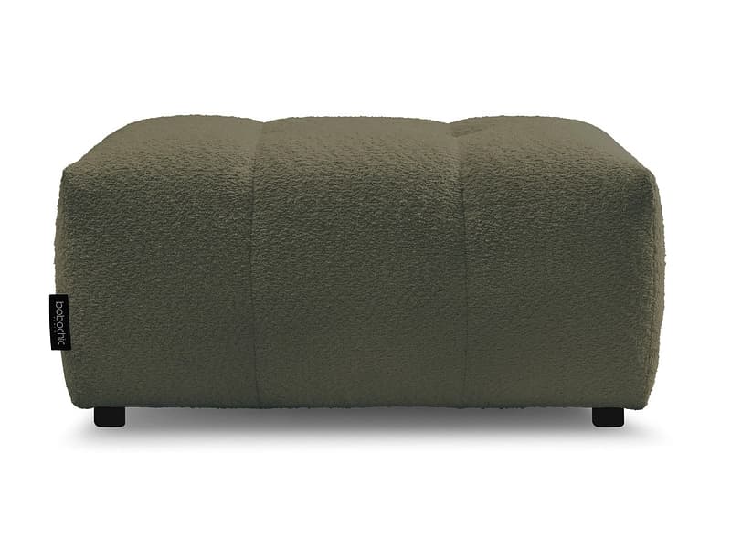 Hocker BOBOCHIC ROXELANE 52x96x46cm boucle-stoff grün