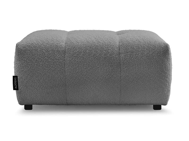Hocker BOBOCHIC ROXELANE 52x96x46cm boucle-stoff dunkelgrau