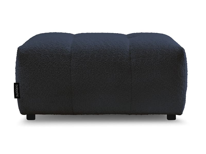 Hocker BOBOCHIC ROXELANE 52x96x46cm boucle-stoff dunkelblau