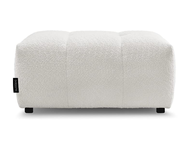 Hocker BOBOCHIC ROXELANE 52x96x46cm boucle-stoff weiss