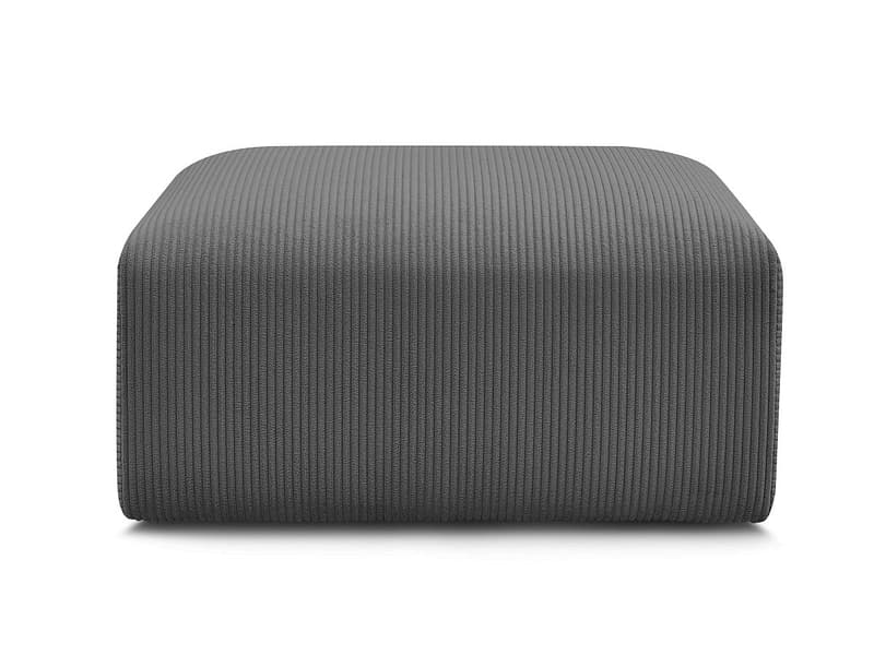 Hocker BOBOCHIC TINA 70x90x44cm cord-stoff dunkelgrau