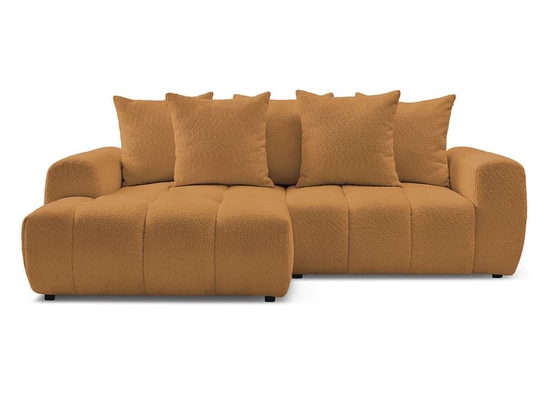 Ecksofa BOBOCHIC ROXELANE Boucle-Stoff gelb