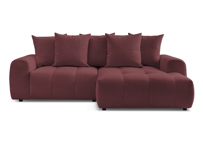 Ecksofa BOBOCHIC ROXELANE Stoff chiniert rot