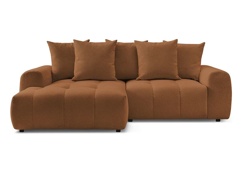 Ecksofa BOBOCHIC ROXELANE Stoff chiniert orange