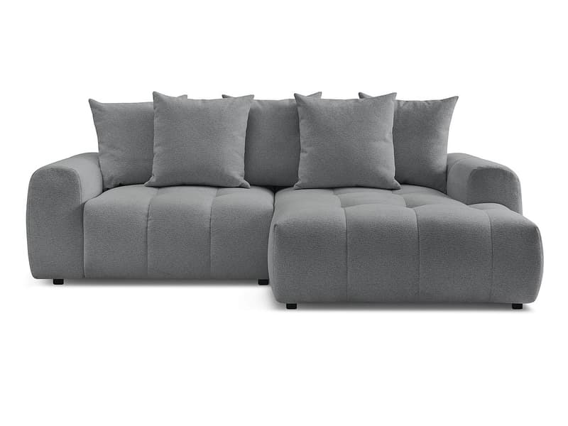 Ecksofa BOBOCHIC ROXELANE Stoff chiniert dunkelgrau