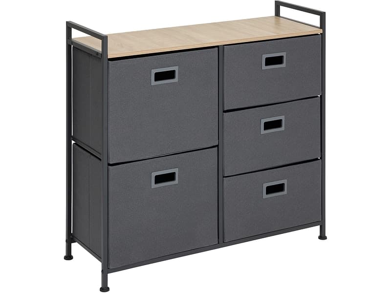 Kommode 5 FIVE SIMPLY SMART TISSA 5 Schubladen 29x83x77cm grau filz