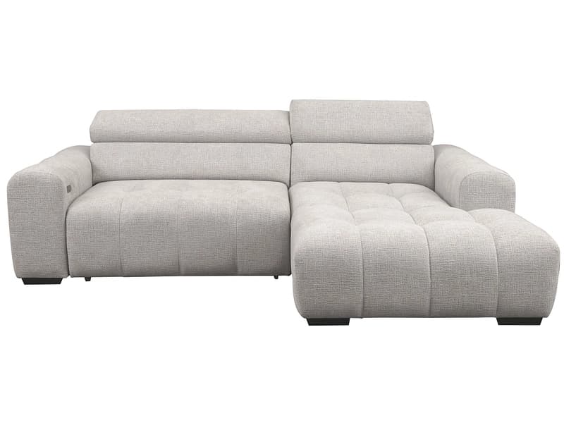Ecksofa ZONDA Stoff silber