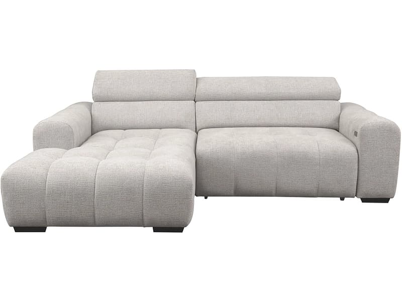 Ecksofa ZONDA Stoff silber
