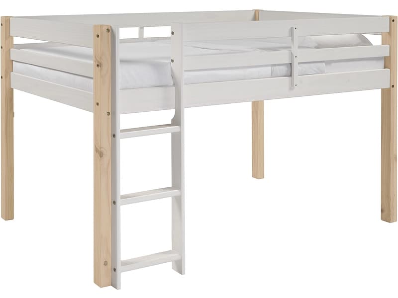 Bett mittelhoch NIVIO 90x200cm natürliches holz