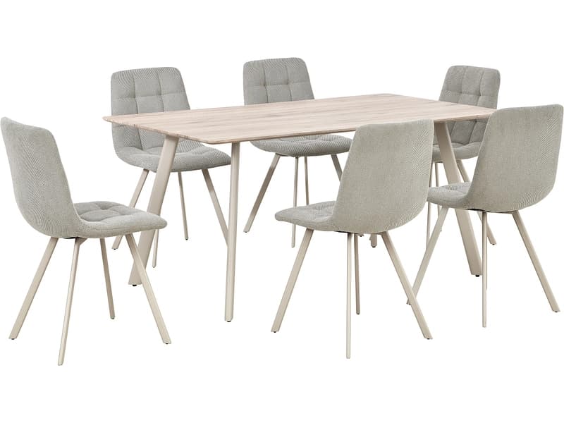 Set Tisch und 6 Stühle SAVINA II