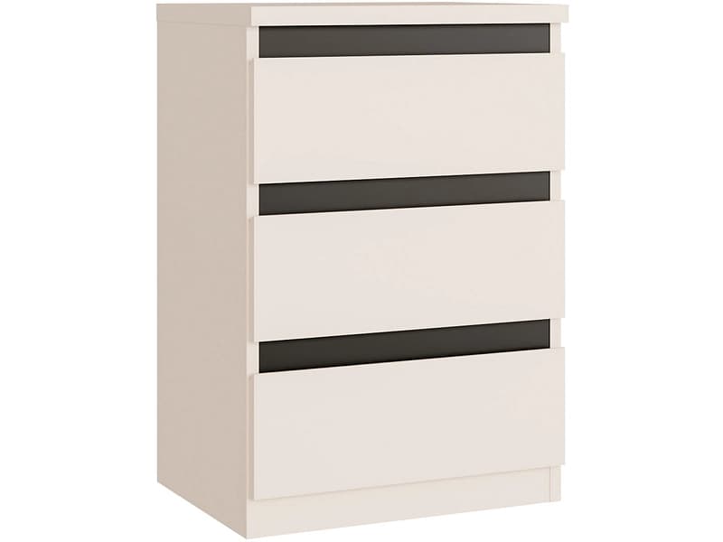 Nachttisch SUNLIGHT 3 Schubladen 41.8x32.2x61.5cm sand dekor
