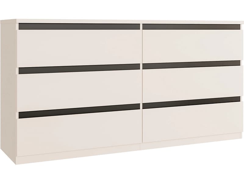 Kommode SUNLIGHT 6 Schubladen 42.2x153.9x79.8cm sand dekor