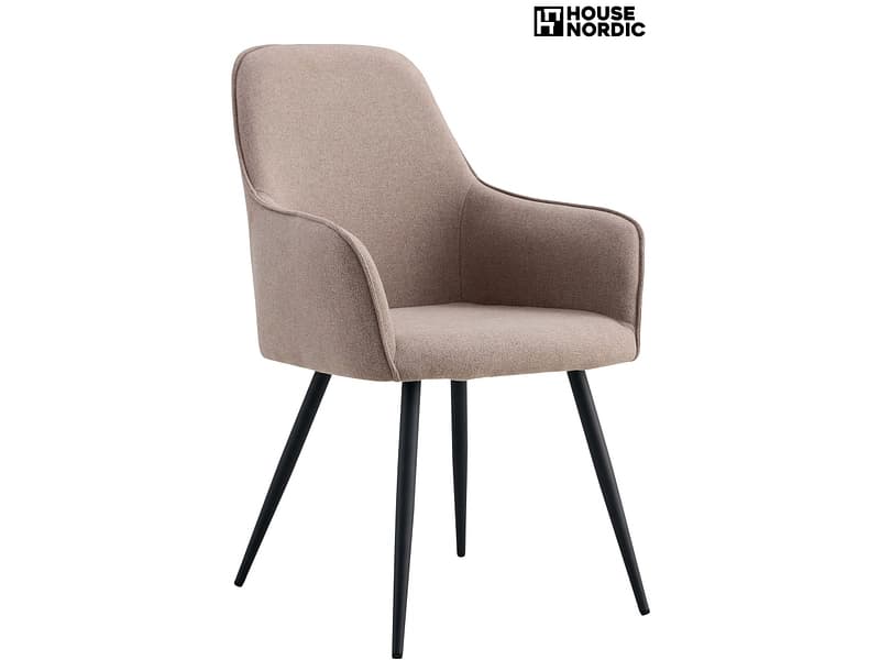 HOUSE NORDIC Stuhl HARBO Stoff grau