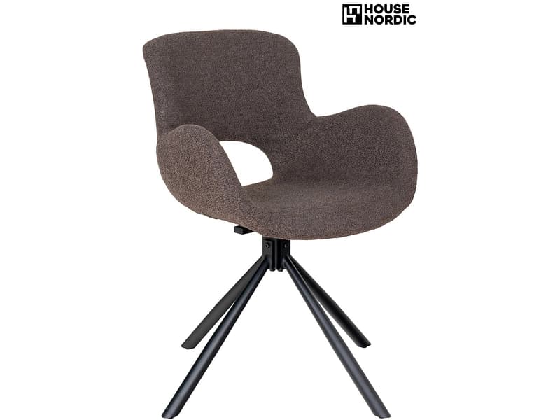 HOUSE NORDIC Stuhl AMORIM Stoff rotbraun drehsitz