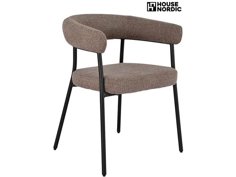 HOUSE NORDIC Stuhl TRIVIO Stoff rotbraun