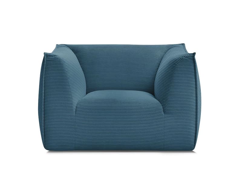 Sessel BOBOCHIC GIORGIA Cord-Stoff hellblau