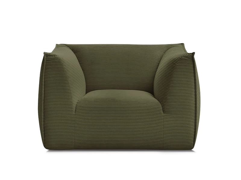 Sessel BOBOCHIC GIORGIA Cord-Stoff grün