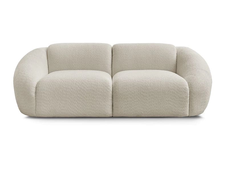2er Sofa BOBOCHIC TINA Boucle-Stoff beige