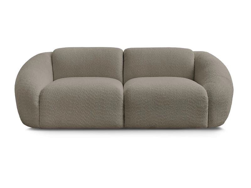2er Sofa BOBOCHIC TINA Boucle-Stoff taupe