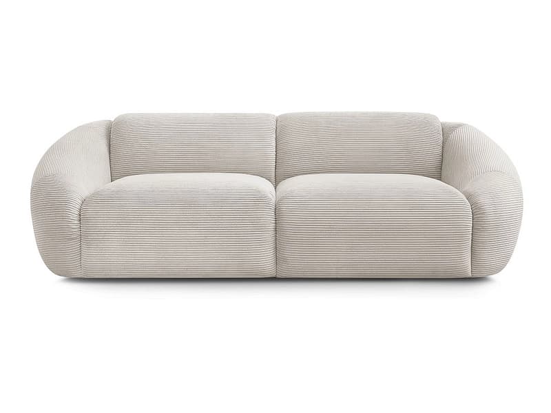3er Sofa BOBOCHIC TINA Cord-Stoff beige