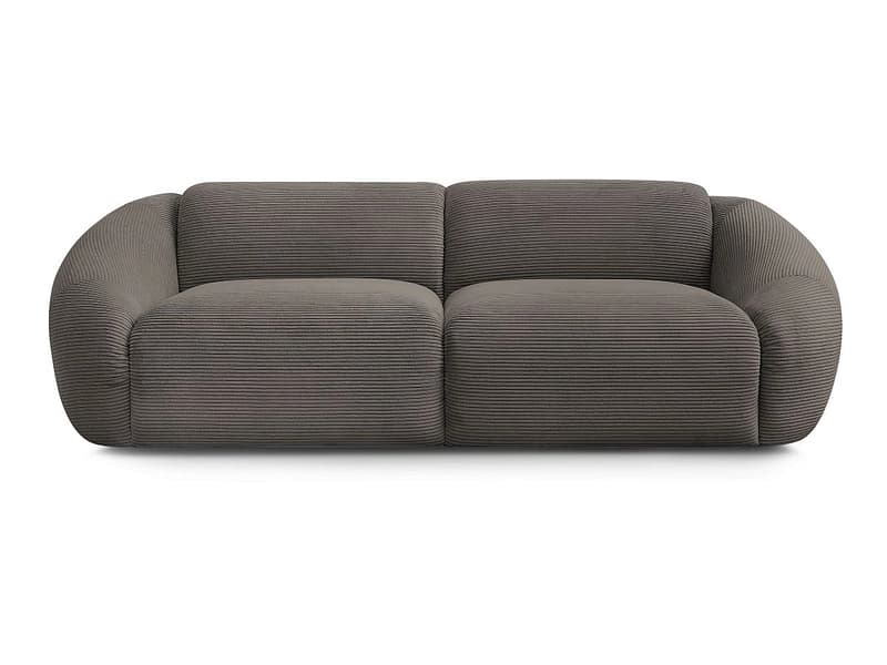 3er Sofa BOBOCHIC TINA Cord-Stoff taupe