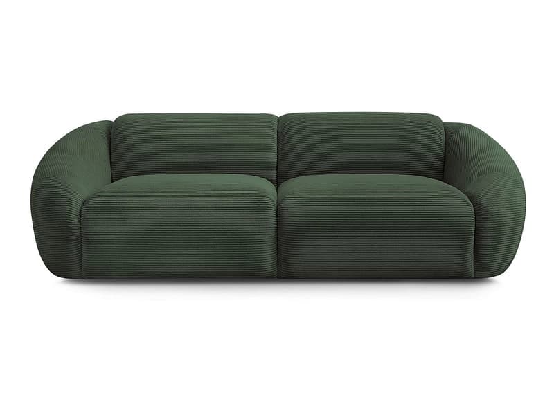 3er Sofa BOBOCHIC TINA Cord-Stoff grün