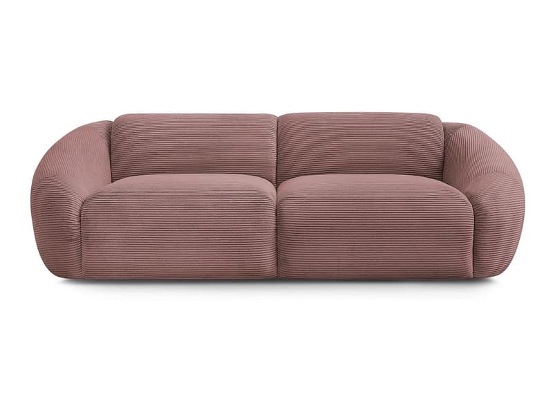 3er Sofa BOBOCHIC TINA Cord-Stoff rosa