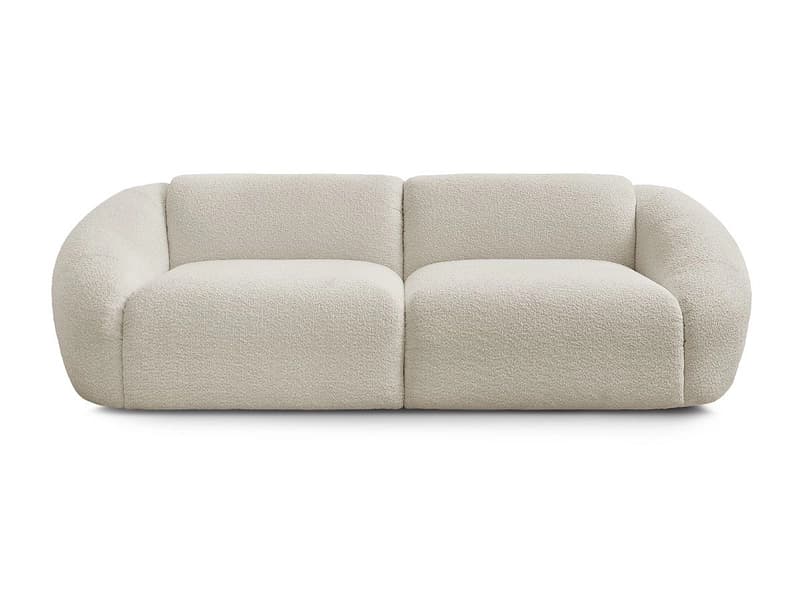 3er Sofa BOBOCHIC TINA Boucle-Stoff beige