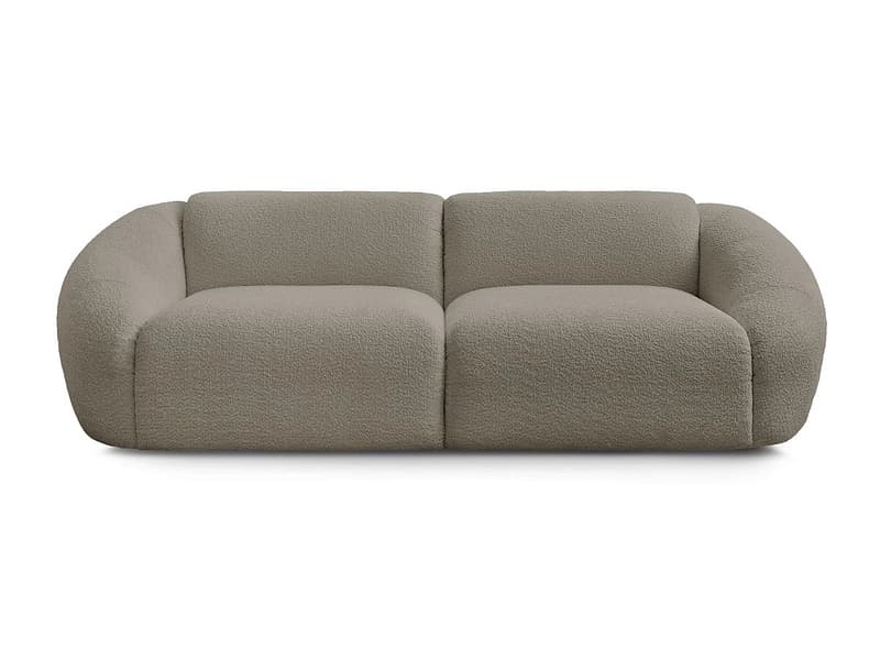 3er Sofa BOBOCHIC TINA Boucle-Stoff taupe
