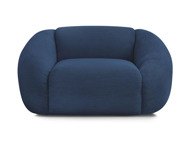 Sessel BOBOCHIC TINA Cord-Stoff dunkelblau