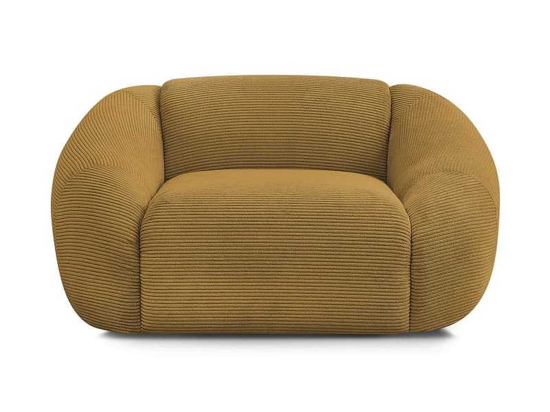 Sessel BOBOCHIC TINA Cord-Stoff gelb