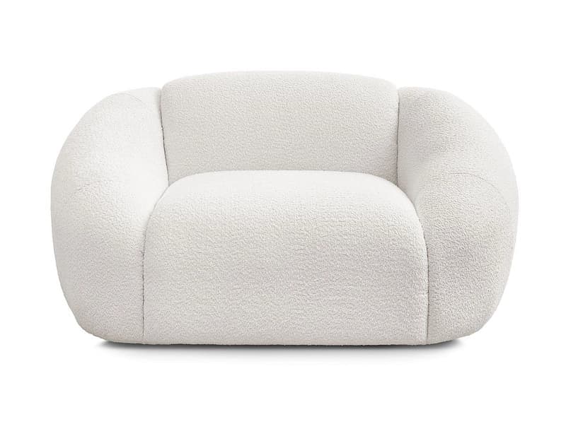 Sessel BOBOCHIC TINA Boucle-Stoff weiss