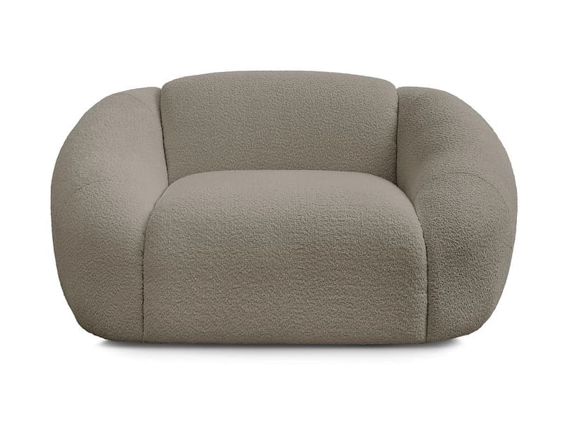 Sessel BOBOCHIC TINA Boucle-Stoff taupe