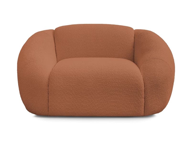 Sessel BOBOCHIC TINA Boucle-Stoff orange