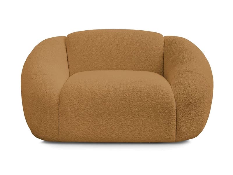 Sessel BOBOCHIC TINA Boucle-Stoff gelb