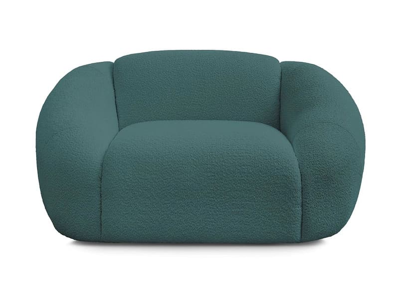 Sessel BOBOCHIC TINA Boucle-Stoff hellblau