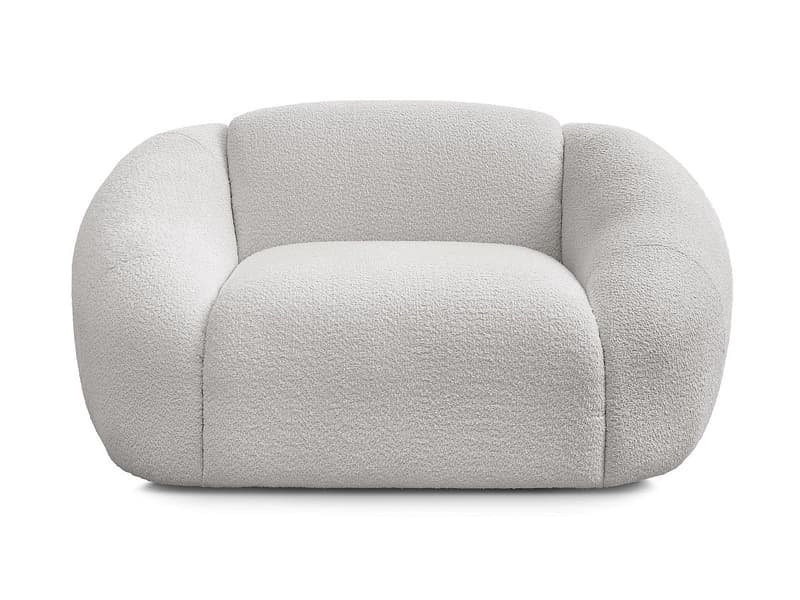 Sessel BOBOCHIC TINA Boucle-Stoff hellgrau