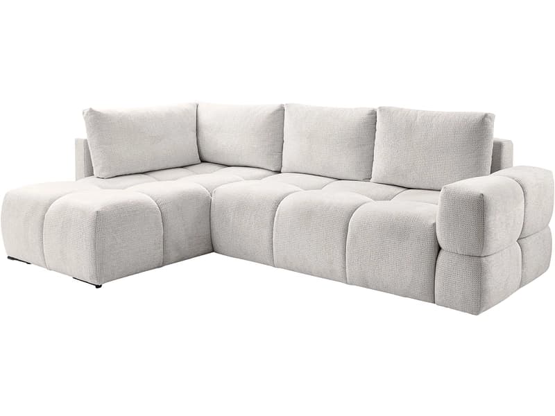 Ecksofa TAREMI Polyester cremeweiss