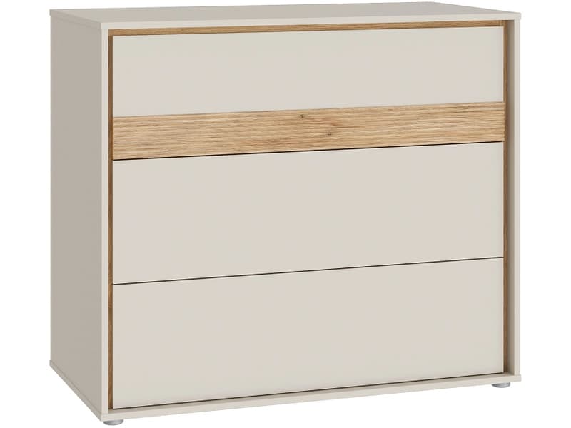 Kommode WEXLIN 3 Schubladen 50.2x96.3x84.1cm sand dekor
