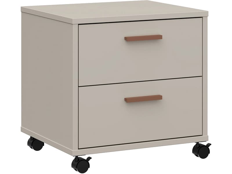 Nachttisch MILLES 2 Schubladen 48.9x41.5x48cm sand dekor