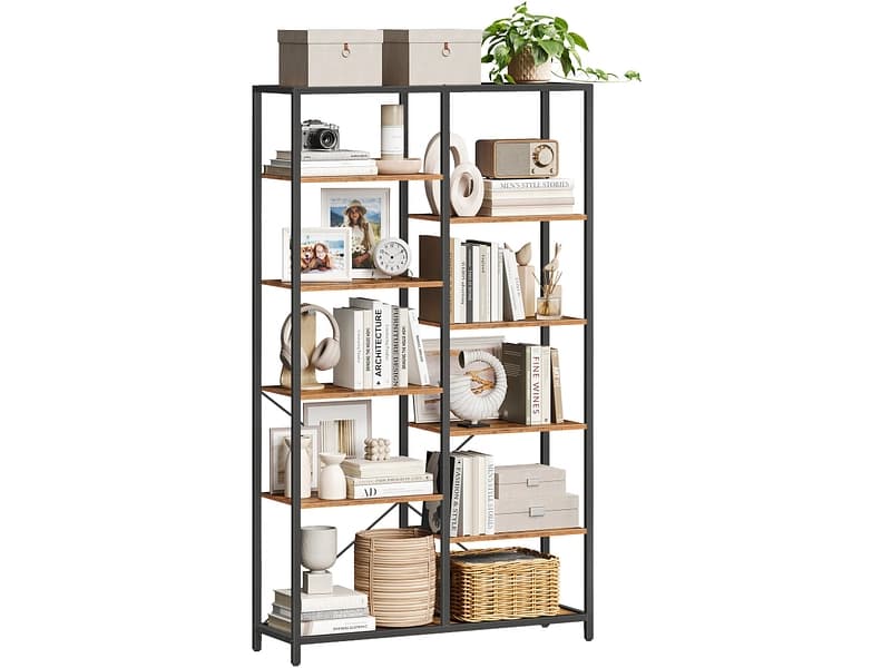 SONGMICS Regal RUSTIK 100x30x170cm spanplatte melamin