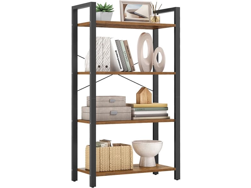 SONGMICS Regal RUSTIK 66x30x120cm spanplatte melamin