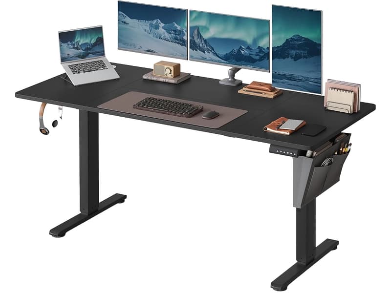 Elektrischer Schreibtisch SONGMICS FABRIK 70x160x120cm schwarz