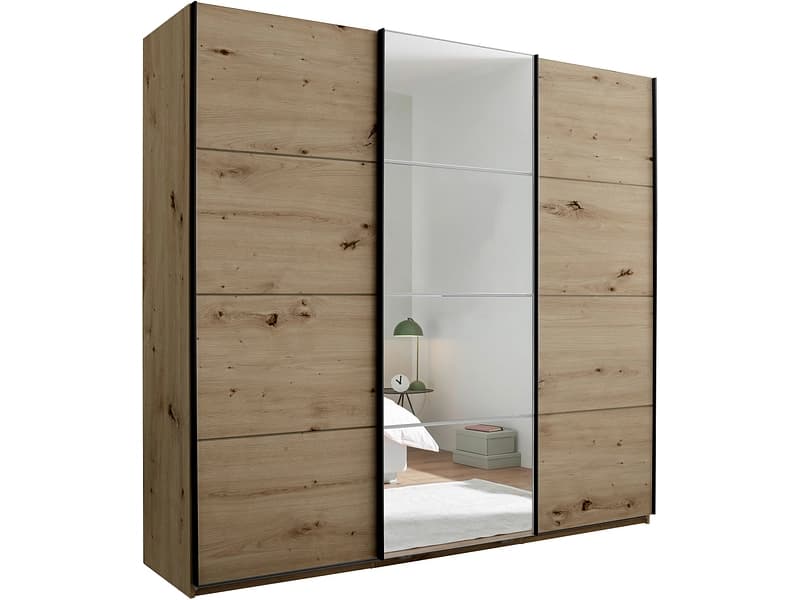 Schwebetürenschrank CAPRI artisan eiche 3 Türen 3 Schubladen