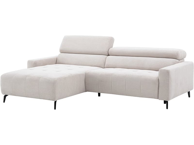 Ecksofa OSLO Cord-Stoff beige
