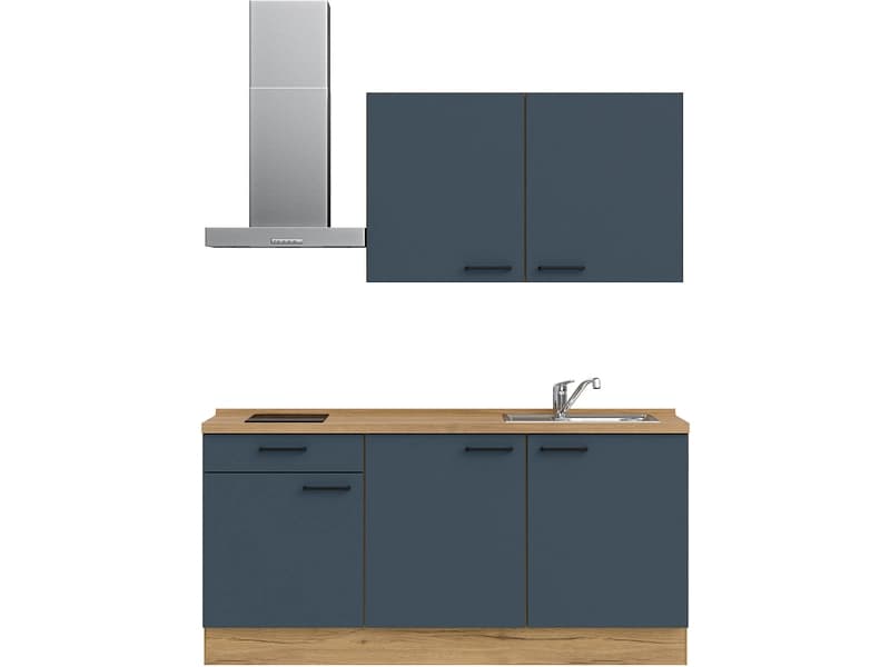 Komplette Küche MODUSET EASYTOUCH CLASSIC Fjordblau 60x180cm