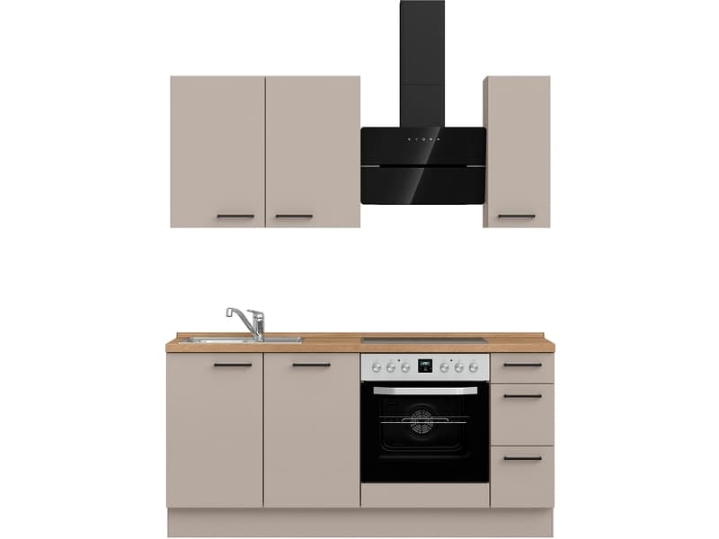 Komplette Küche MODUSET EASYTOUCH PREMIUM Sand ultramatt 60x180cm