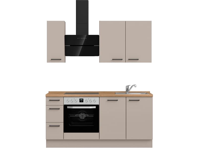 Komplette Küche MODUSET EASYTOUCH PREMIUM Sand ultramatt 60x180cm